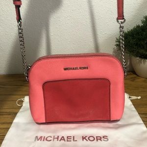 Michael Kors Cindy Pink Leather Purse